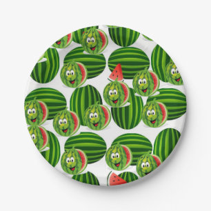 Papier Teller Wassermelonen