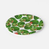Papier Teller Wassermelonen (Schrägansicht)