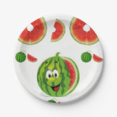 Papier Teller Wassermelonen (Vorderseite)