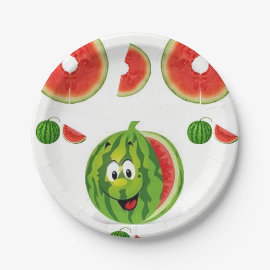Papier Teller Wassermelonen (Vorderseite)