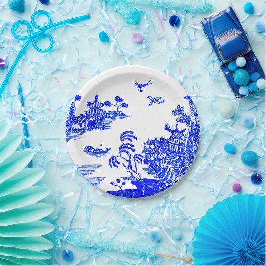 Papier-Teller Willow Design Pappteller (Party)