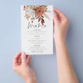 PAPIER | Terracotta Florals Rustic Wedding Menu (Handgriff)