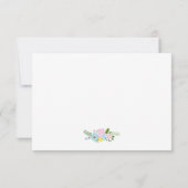 Papier und rosa, Aqua-Blume Hochzeit RSVP Karte (Rückseite)