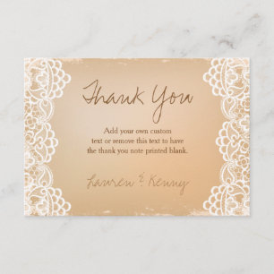 Papier und Spitze, danke Karten