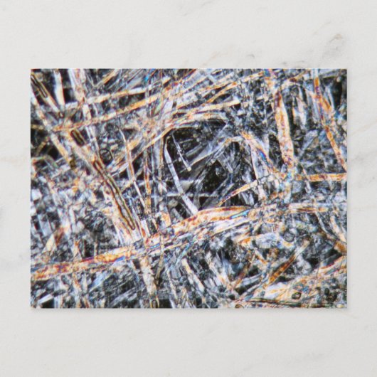 Papier unter dem Mikroskop Postkarte (Vorderseite)