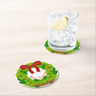 Papier-Unterlage Weihnachten Runder Pappuntersetzer