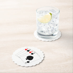 Papier-Untersetzer - 4-Aces-Design Untersetzer