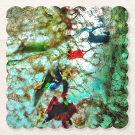 Papier-Untersetzer, Abstrakter blauer Untersetzer