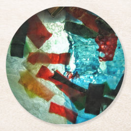 Papier-Untersetzer, Abstrakter blauer Untersetzer