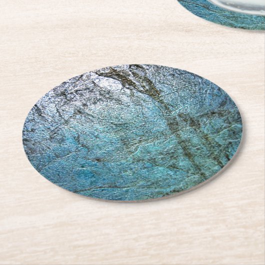 Papier-Untersetzer, Abstrakter blauer Untersetzer (Angewinkelt)