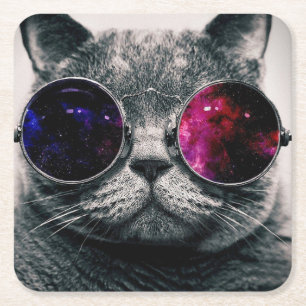 Papier Untersetzer - Cool Cat