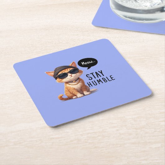 Papier-Untersetzer eines Hipsters Bleibe Humble Ca Rechteckiger Pappuntersetzer (angewinkelt)