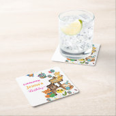 Papier Untersetzer Happy Birthday Fox Bear Küken K (Vor Ort)