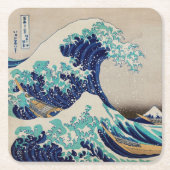 PAPIER UNTERSETZER : HOKUSAI : DIE WAVE (Vorderseite)