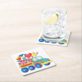 Papier Untersetzer LKW Herz (Vor Ort)