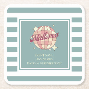 Papier-Untersetzer Mallorca Spanien Fiesta-Event Rechteckiger Pappuntersetzer