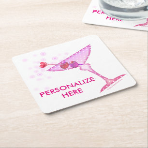 PAPIER-UNTERSETZER - PINK MARTINI RECHTECKIGER PAPPUNTERSETZER