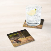 Papier-Untersetzer-Set-Gelbstein-Elch Rechteckiger Pappuntersetzer (Vor Ort)