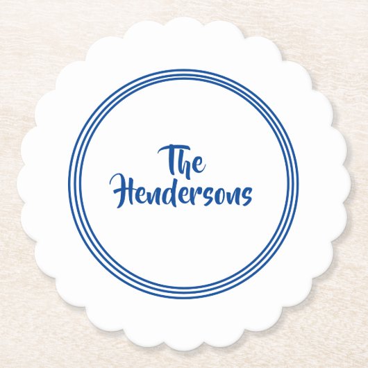 Papier-Untersetzer Set-Individuelle Name Untersetzer (Vorderseite)