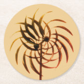 Papier-Untersetzer-Set - Metall-Kenetic-Wind-Ornam Runder Pappuntersetzer (Vorderseite)