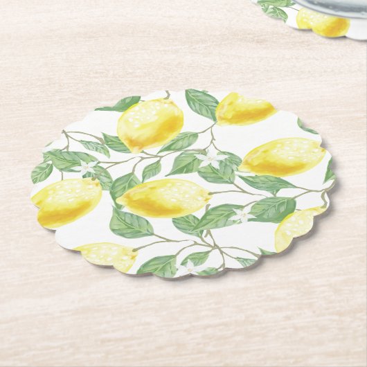 Papier Untersetzer Set-Zitronen (angewinkelt)