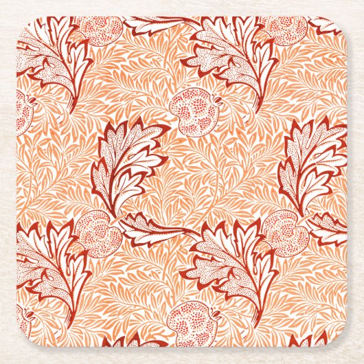 PAPIER UNTERSETZER: WILLIAM MORRIS : APPLE RECHTECKIGER PAPPUNTERSETZER (Vorderseite)