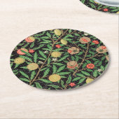PAPIER UNTERSETZER: WILLIAM MORRIS : POMEGRANATE RUNDER PAPPUNTERSETZER (Angewinkelt)