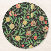 PAPIER UNTERSETZER: WILLIAM MORRIS : POMEGRANATE RUNDER PAPPUNTERSETZER (Vorderseite)