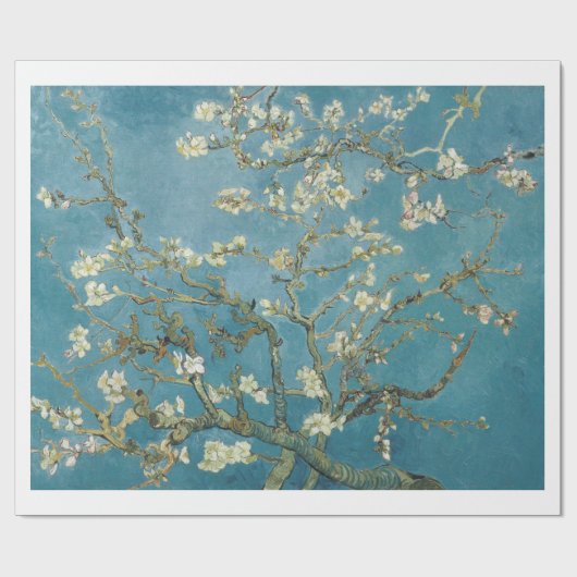 PAPIER : VAN GOGH, ALMOND BLOSSOM GESCHENKPAPIER (Flach)