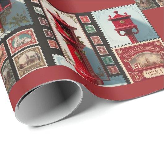 Papier-Vintage Versandverpackung Geschenkpapier (Rolleneckpunkt)