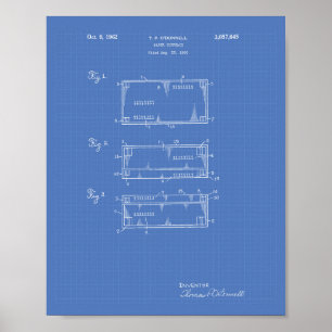 Papier Währung 1962 Patentart Blueprint Poster