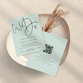 PAPIER Wir machen Mint QR Code Einladung Hochzeit