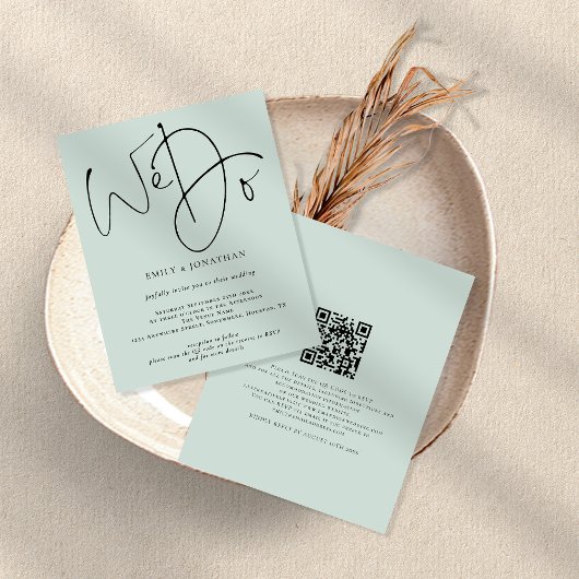 PAPIER Wir machen Mint QR Code Einladung Hochzeit