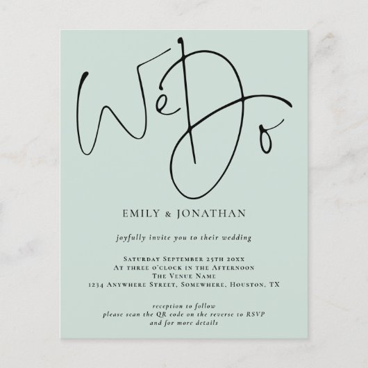 PAPIER Wir machen Mint QR Code Einladung Hochzeit (Vorne)