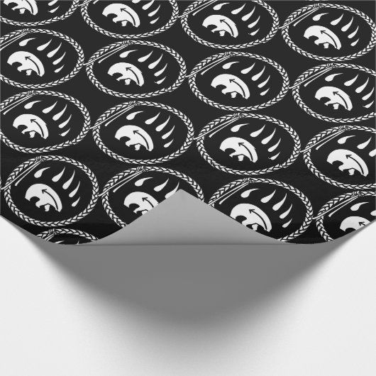 Papier zum Abpacken von Bärenblättern für Kunstges Geschenkpapier (Ecke)