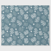 Papier zum Abpacken von Blauen und Weißkorallen Geschenkpapier (Flach)