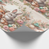 Papier zum Abpacken von Holz und Fox Geschenkpapier (Ecke)