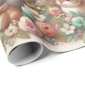 Papier zum Abpacken von Holz und Fox Geschenkpapier (Rolleneckpunkt)