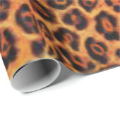 Papier zum Abpacken von Leoparden Geschenkpapier (Rolleneckpunkt)