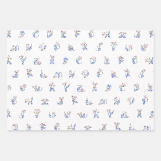 Papier zum Abpacken von Mouse Alphabet Set 3 (Vorderseite 3)