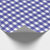 Papier zum Abpacken von Navy Blue und White Karier Geschenkpapier (Ecke)