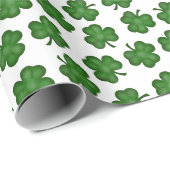 Papier zum Abpacken von textilen Kleeblättern Geschenkpapier (Rolleneckpunkt)