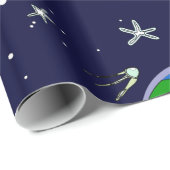 Papier zum Abwracken von Erden und Satelliten Geschenkpapier (Rolleneckpunkt)