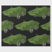 Papier zum Abwracken von grünen Tanks für Militärf Geschenkpapier (Flach)