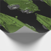 Papier zum Abwracken von grünen Tanks für Militärf Geschenkpapier (Ecke)