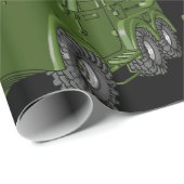 Papier zum Abwracken von grünen Tanks für Militärf Geschenkpapier (Rolleneckpunkt)