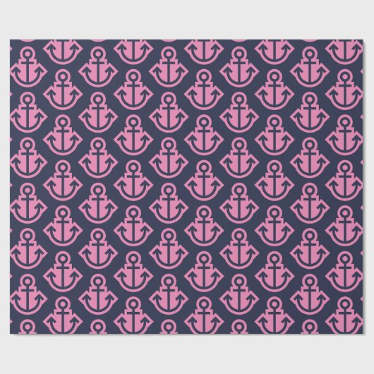 Papier zum Abwracken von Navy und Hellrosa Geschenkpapier (Flach)