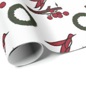 Papier zum Abwracken von Vögeln und Kranken Geschenkpapier (Rolleneckpunkt)