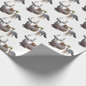 Papier zum Abwracken von Waldtieren Geschenkpapier (Ecke)