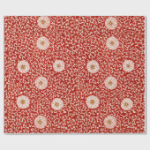 Papier zum Abziehen des roten Blumenmusters Geschenkpapier (Flach)